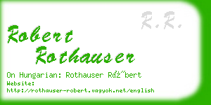 robert rothauser business card
